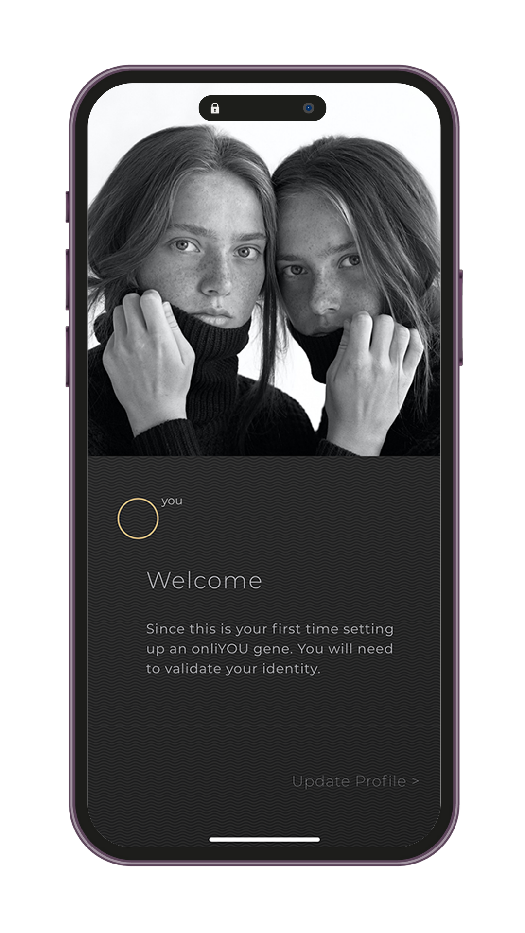 OnliYou Welcome Screen